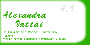 alexandra vattai business card